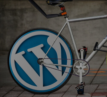 wordpressのロゴ付き自転車